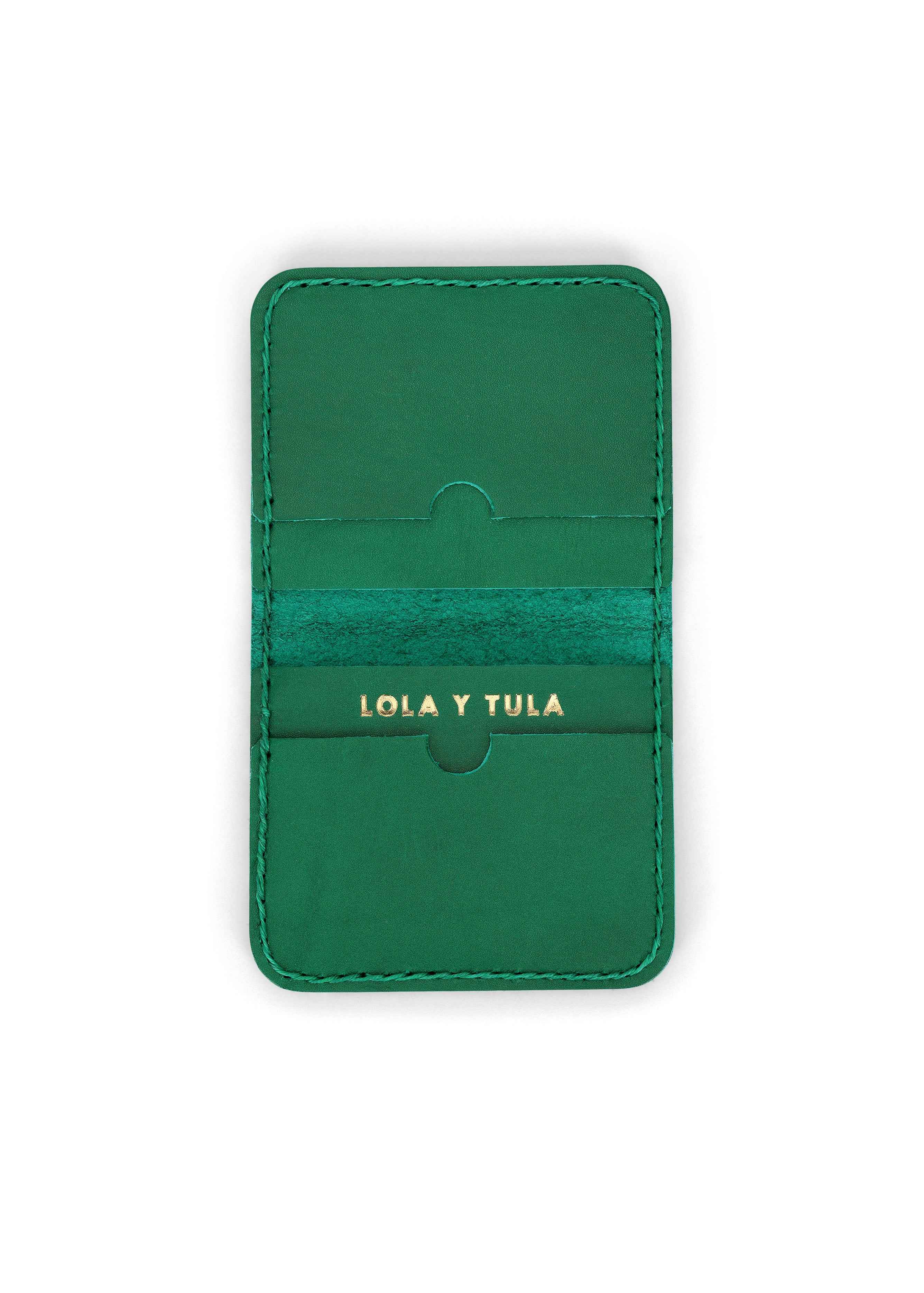 Leather Cardholder Wallet Emerald