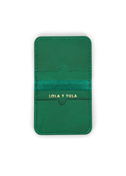Leather Cardholder Wallet Emerald