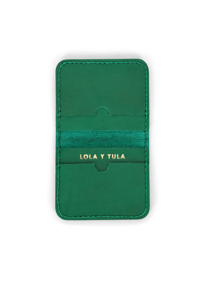 Leather Cardholder Wallet Emerald