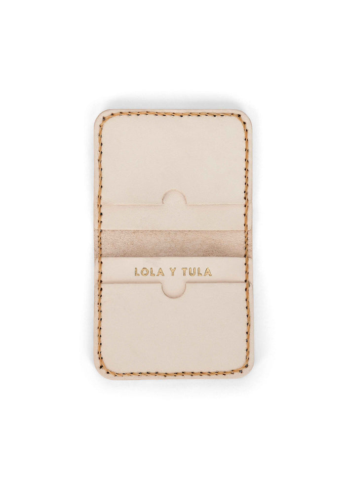 Leather Cardholder Wallet Sand