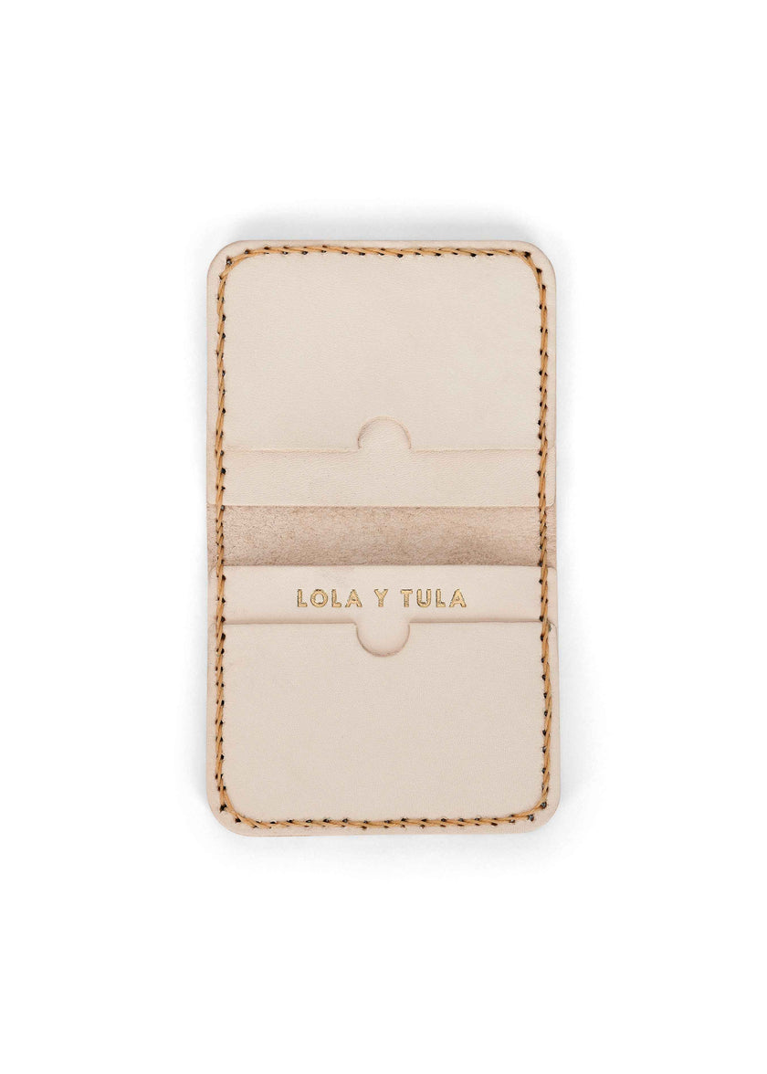 Leather Cardholder Wallet Sand