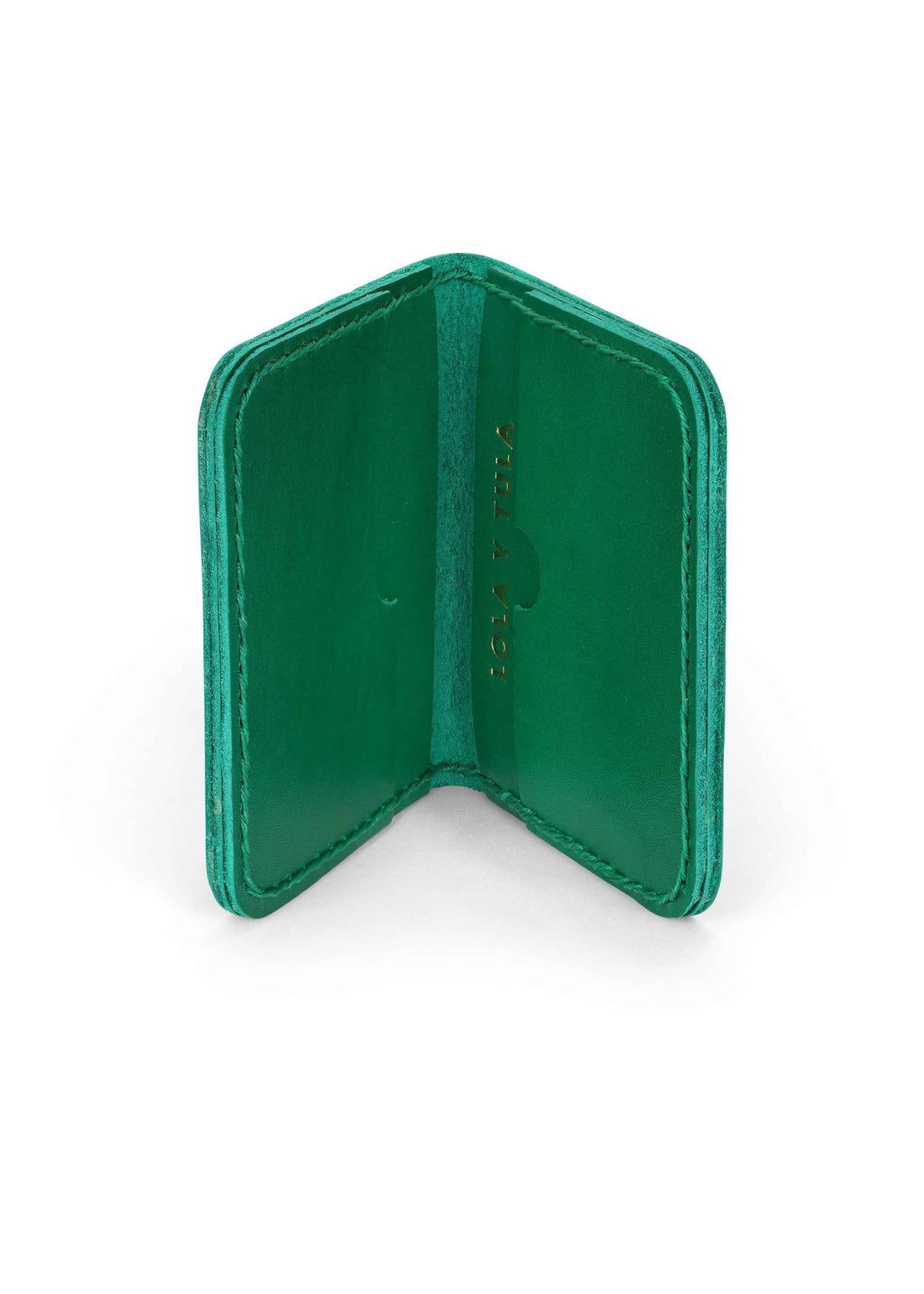 Leather Cardholder Wallet Emerald