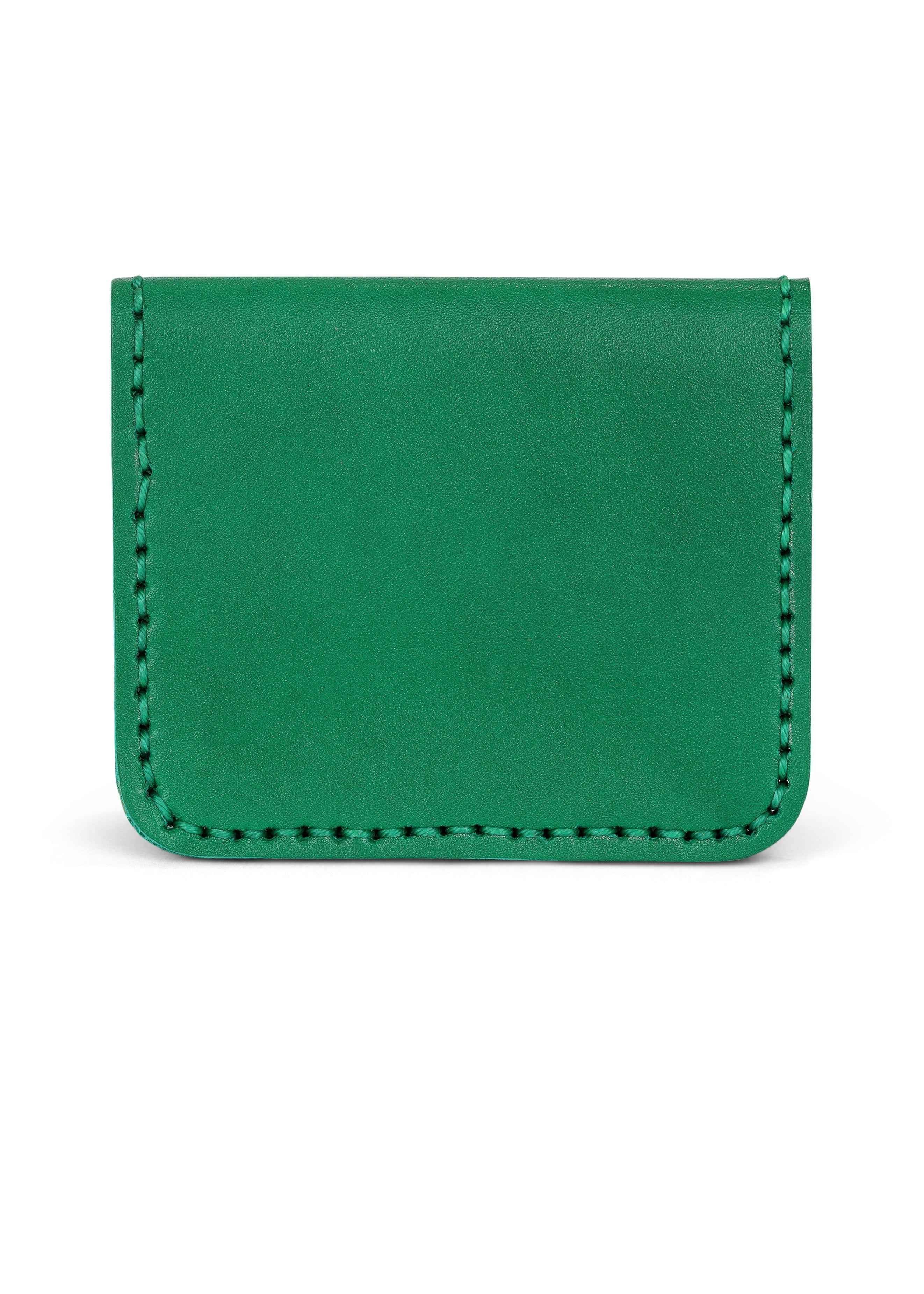 Leather Cardholder Wallet Emerald