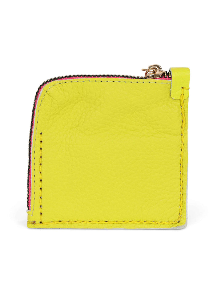 Jaguar Embroidered Zip Around Wallet Yellow