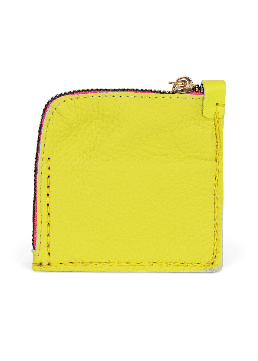 Jaguar Embroidered Zip Around Wallet Yellow
