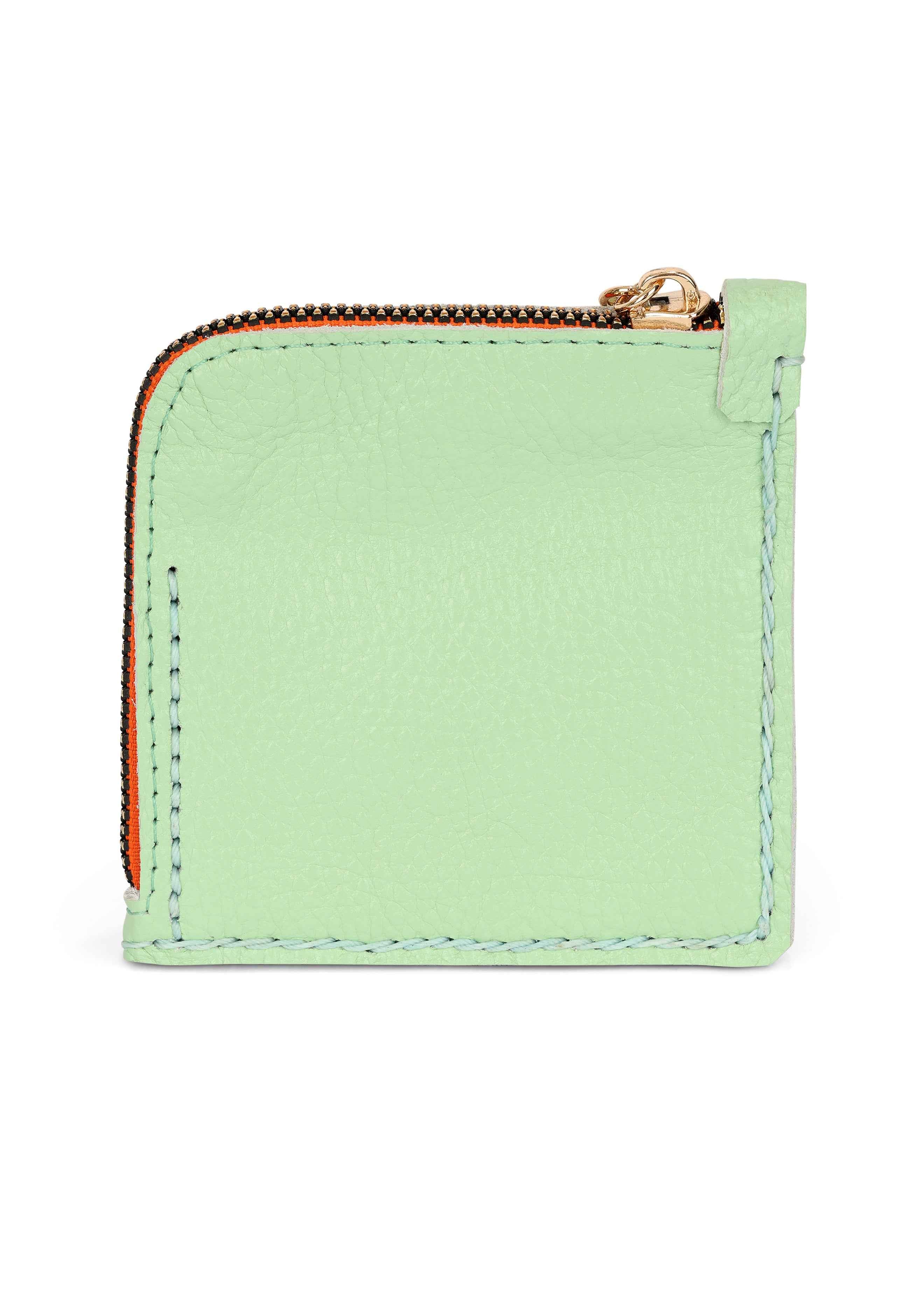 Jaguar Embroidered Zip Around Wallet Mint