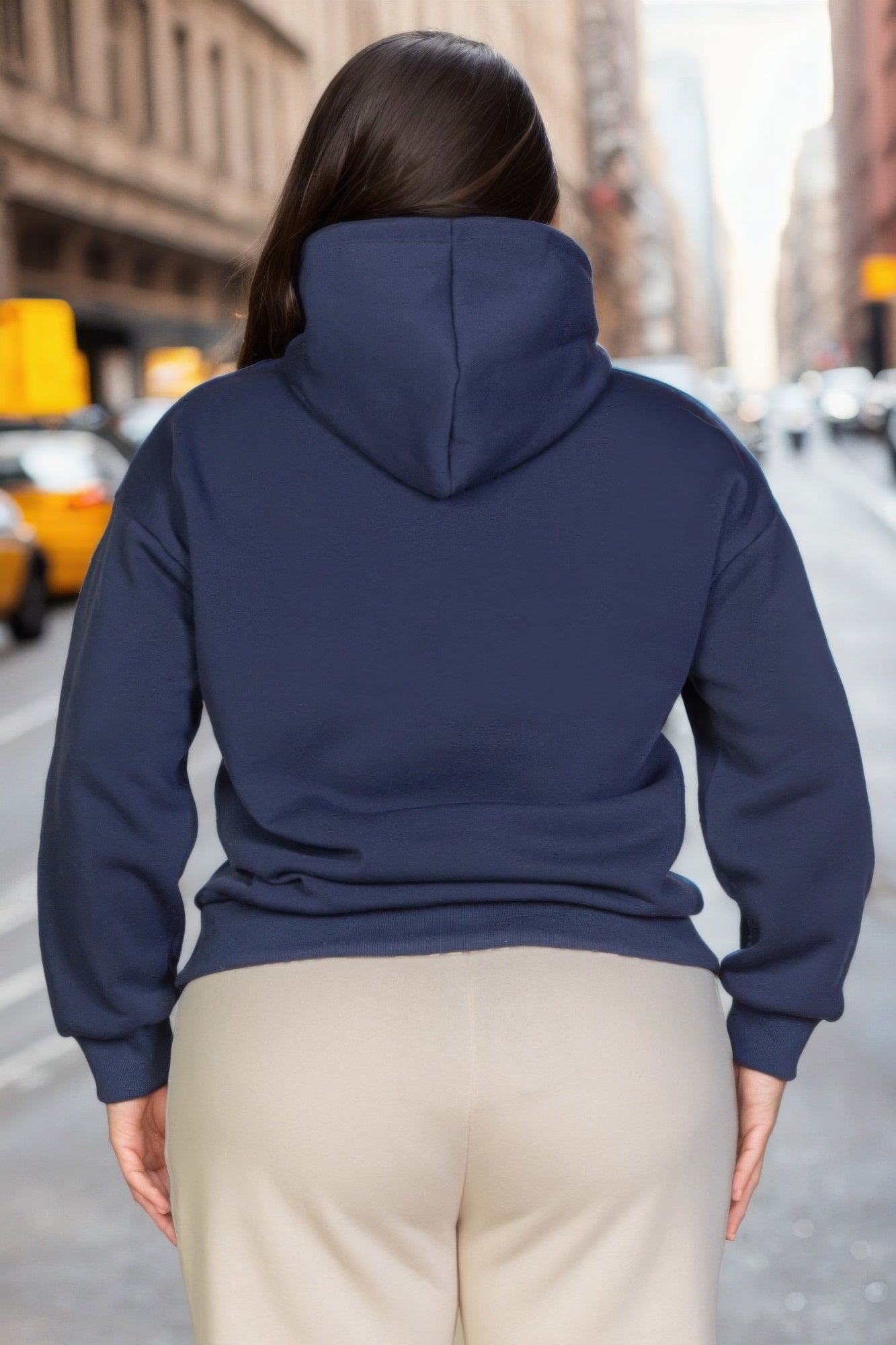 Plus Size Graphic Kangaroo Pocket Drawstring Hoodie - Pikemla
