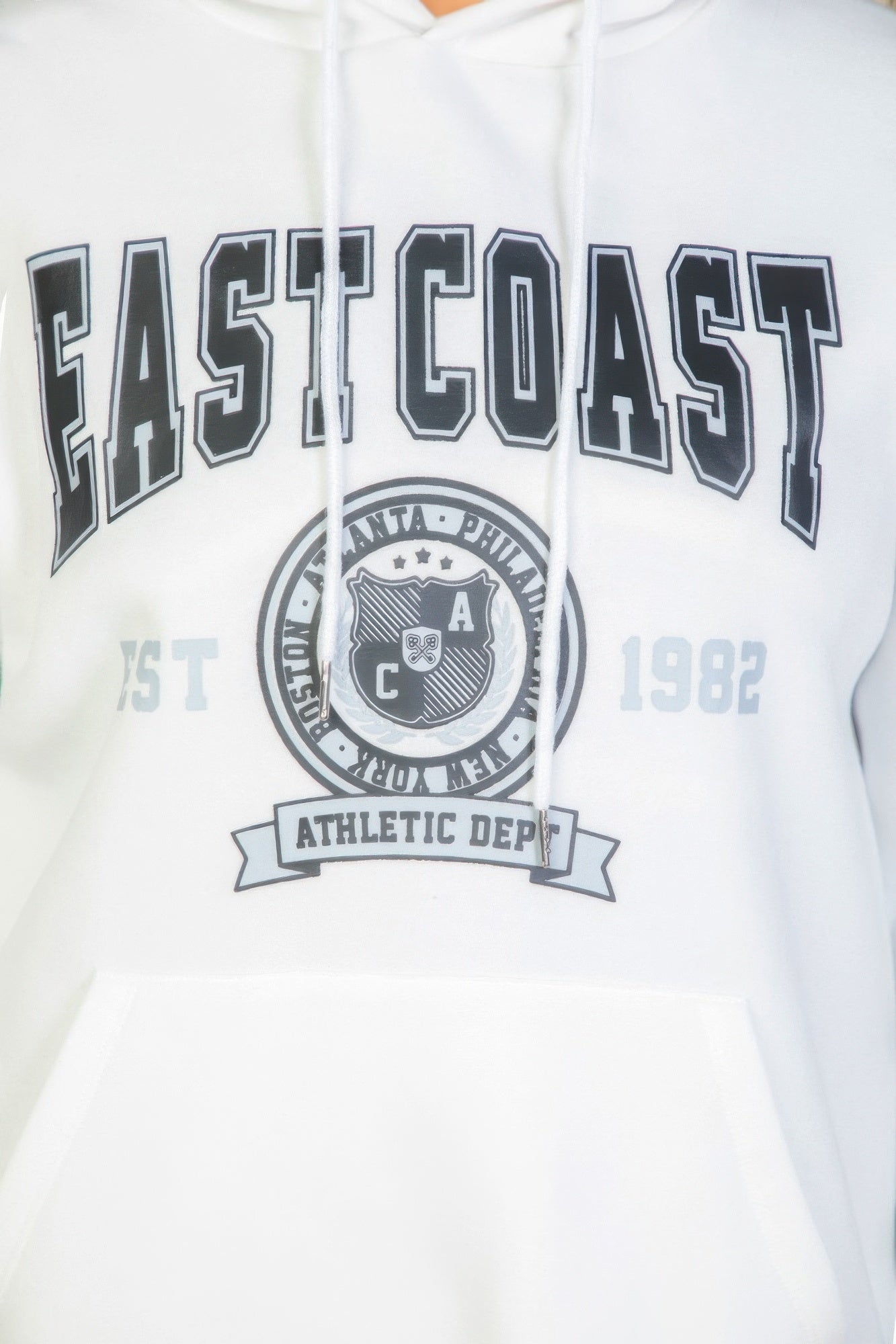 Plus Size Graphic Kangaroo Pocket Drawstring Hoodie - Pikemla