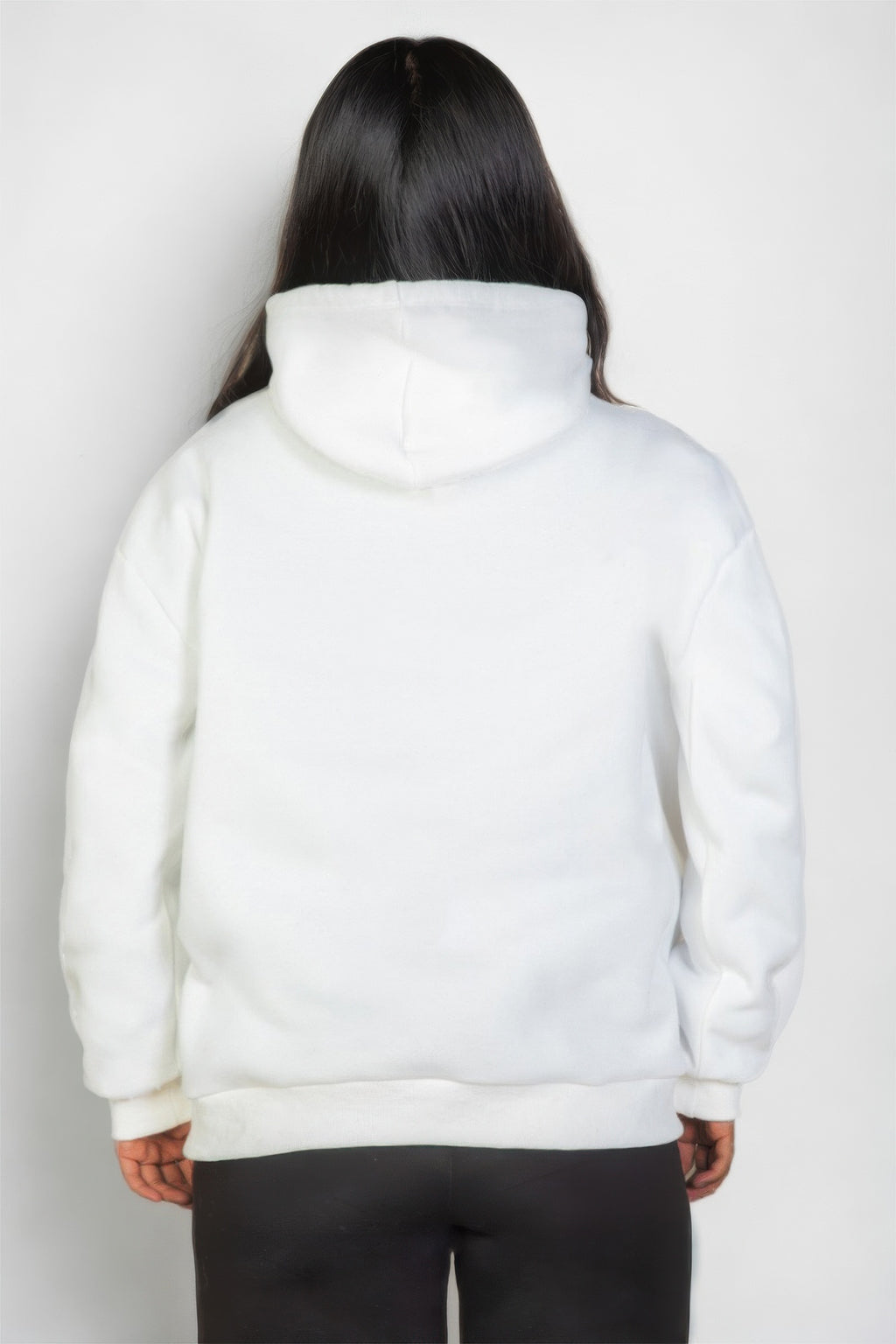 Plus Size Graphic Kangaroo Pocket Drawstring Hoodie - Pikemla
