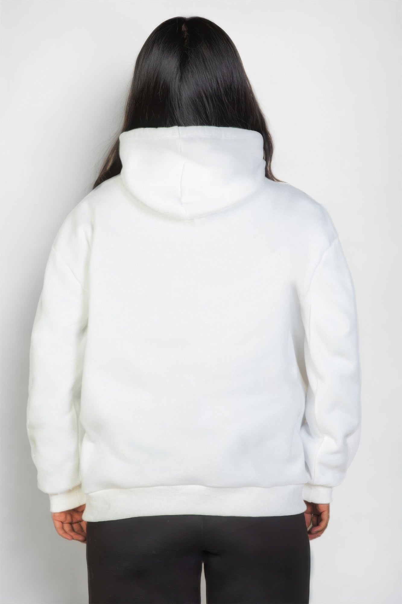 Plus Size Graphic Kangaroo Pocket Drawstring Hoodie - Pikemla