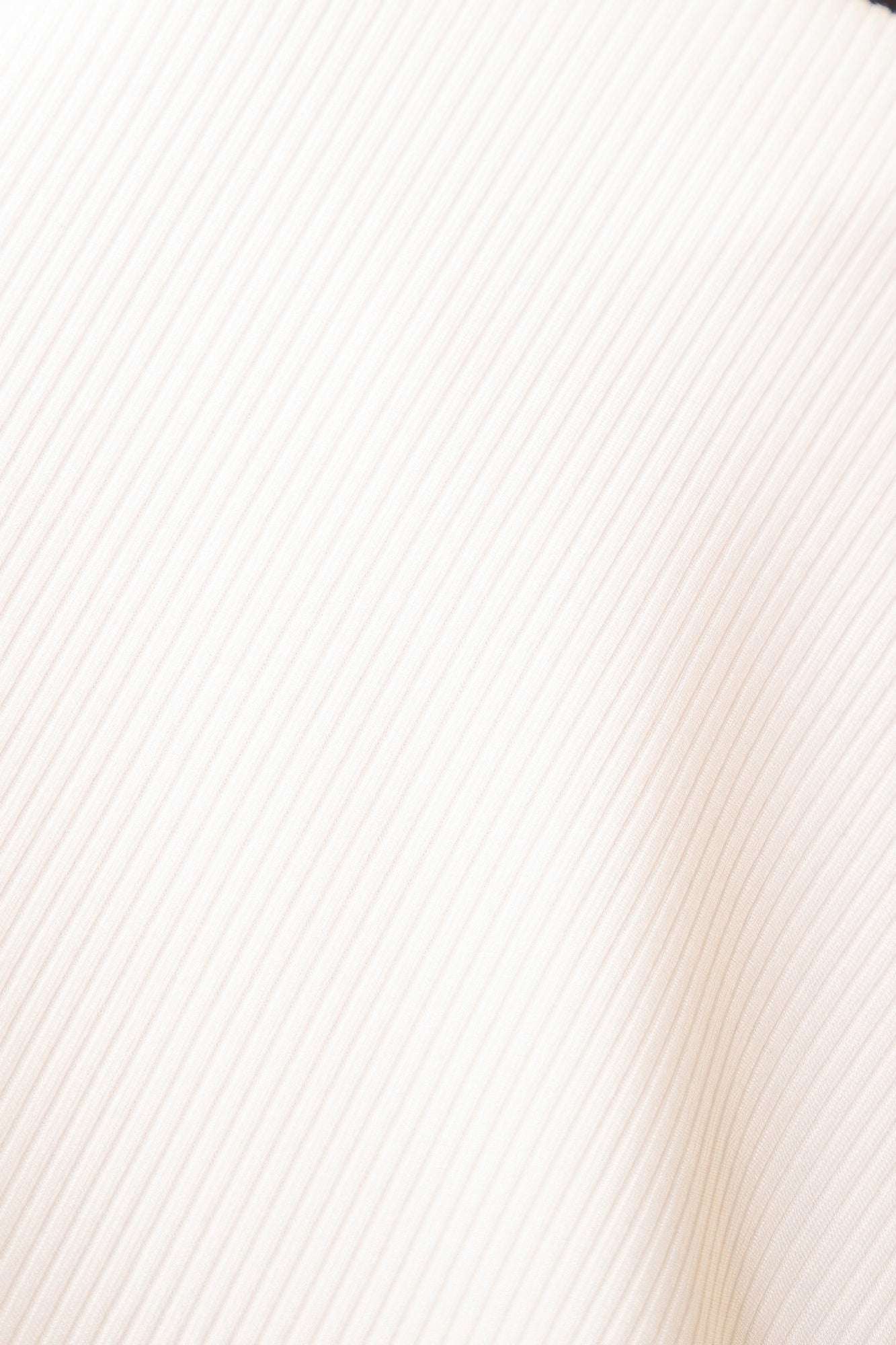 Ribbed Round Neck Long Sleeve Top - Pikemla