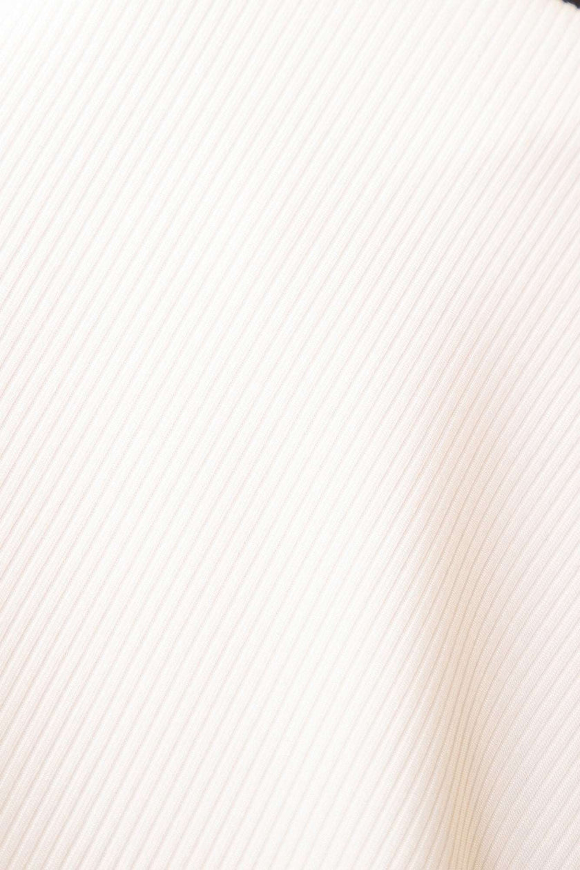 Ribbed Knit Plunge Neck Crop Top - Pikemla