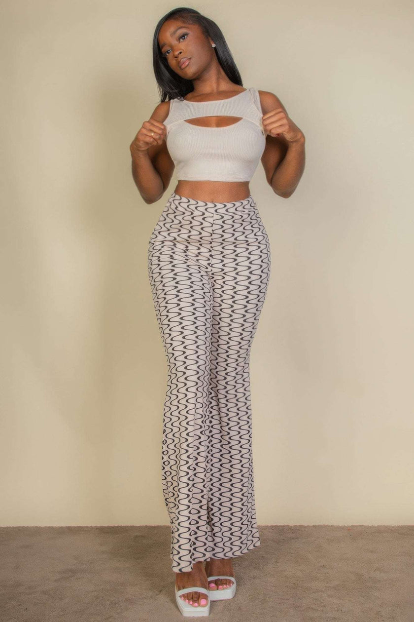 Ribbed Cut Out Front Crop Top - Pikemla