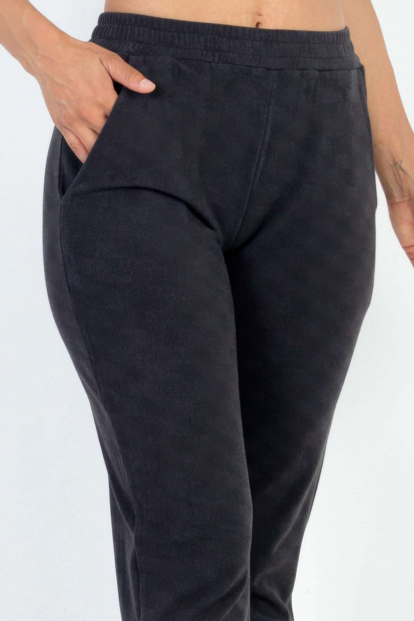 Ribbed Side Pocket Joggers - Pikemla