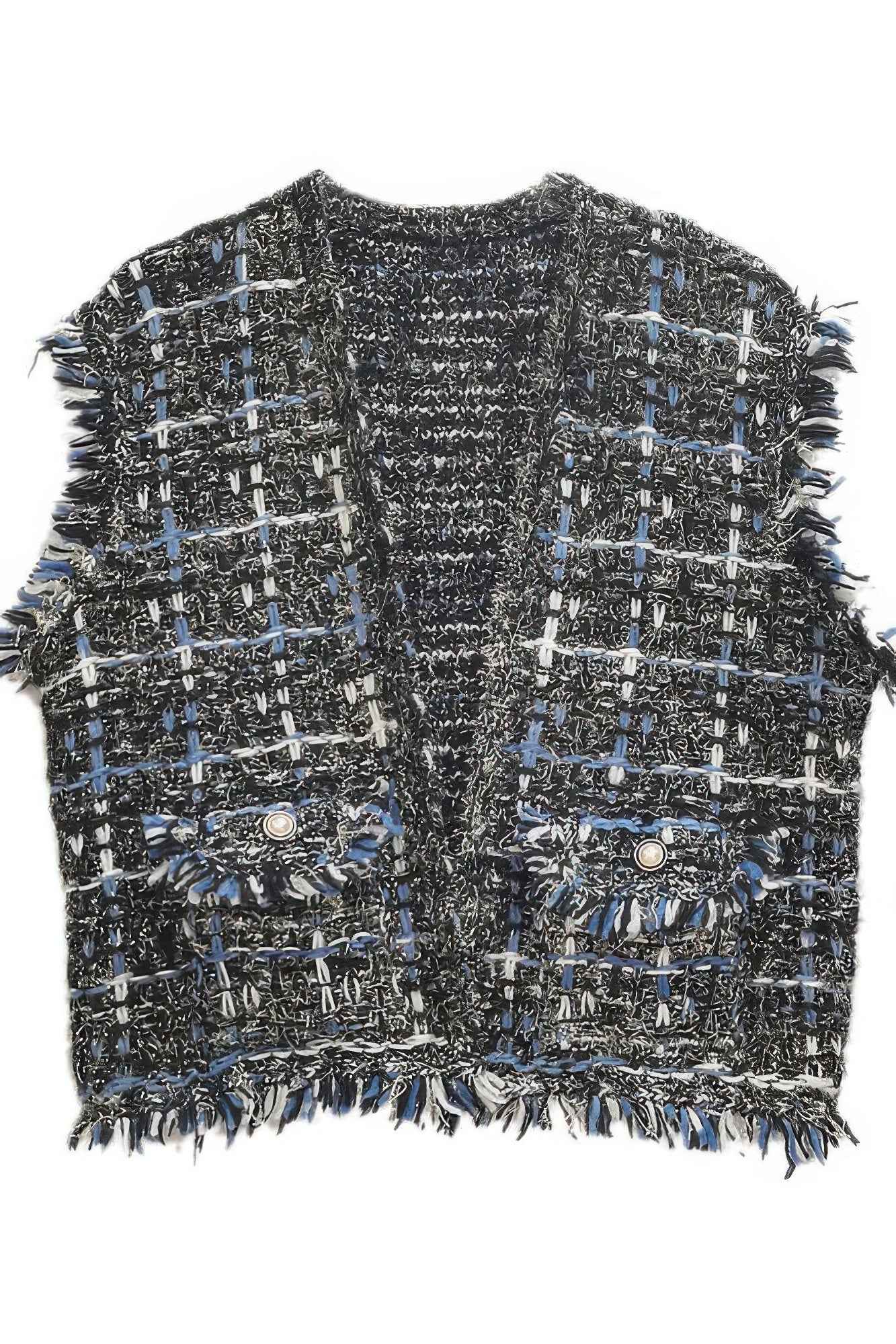 Plaid Tweed Vest - Pikemla