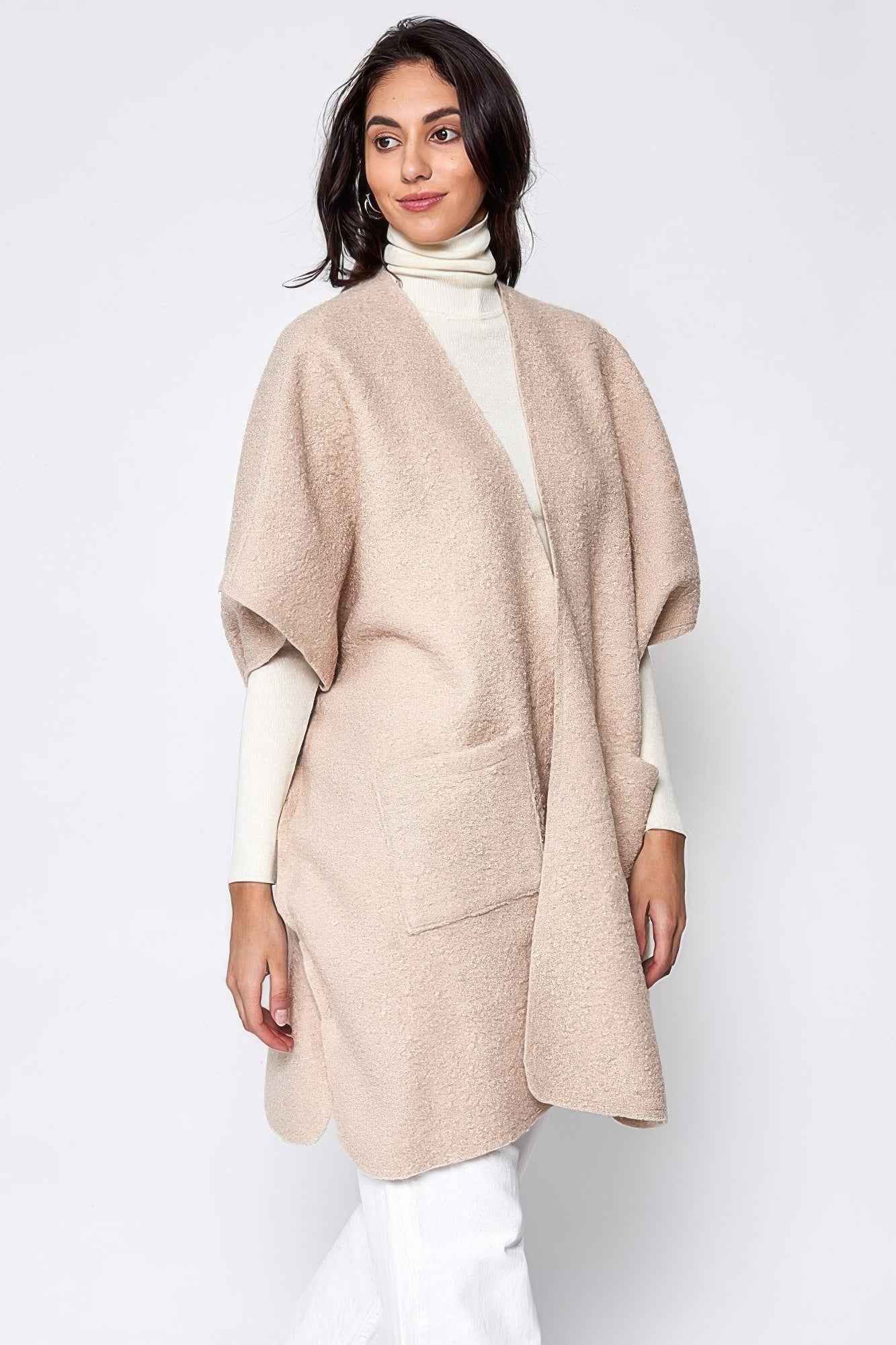 Open Front Pocket Kimono - Pikemla