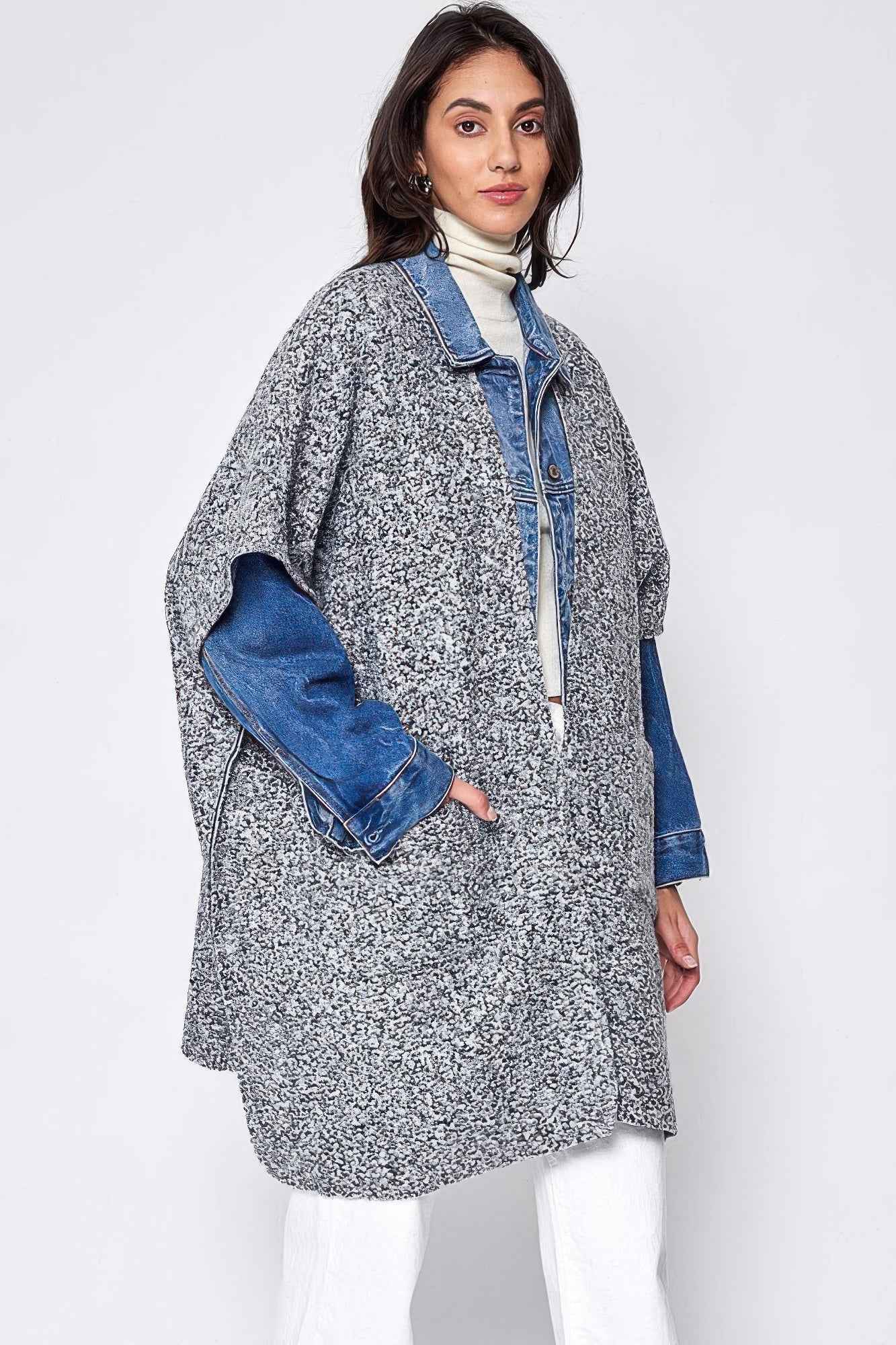 Open Front Pocket Kimono - Pikemla