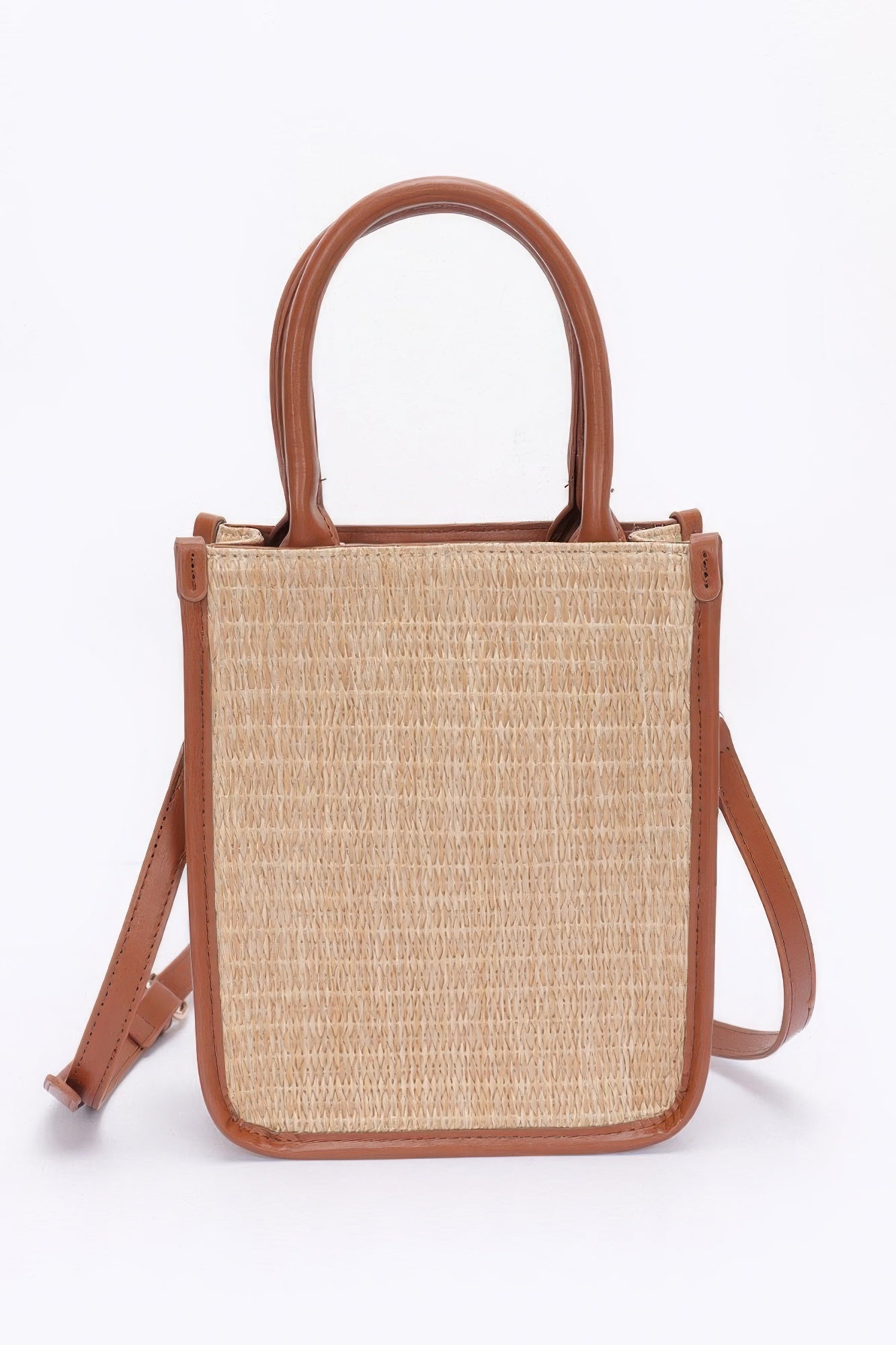 Faux Straw Tote Bag - Pikemla