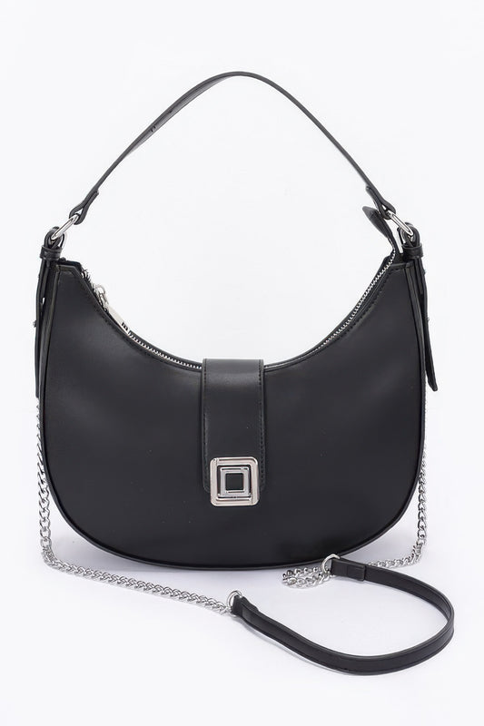 Faux Leather Hobo Bag - Pikemla
