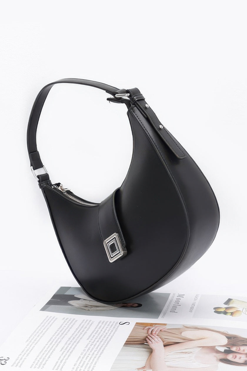Faux Leather Hobo Bag - Pikemla