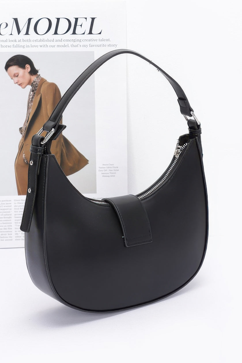 Faux Leather Hobo Bag - Pikemla