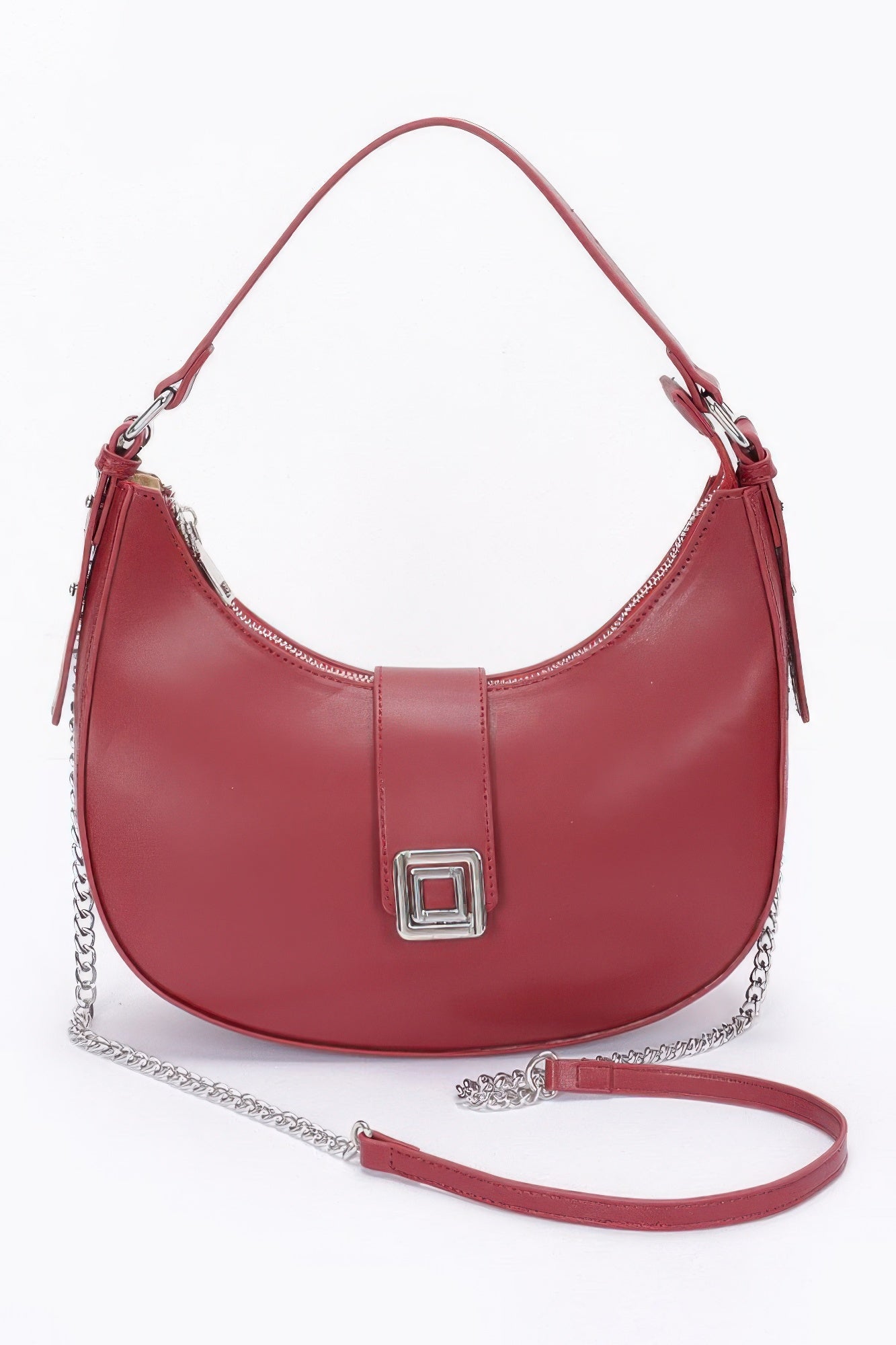 Faux Leather Hobo Bag - Pikemla
