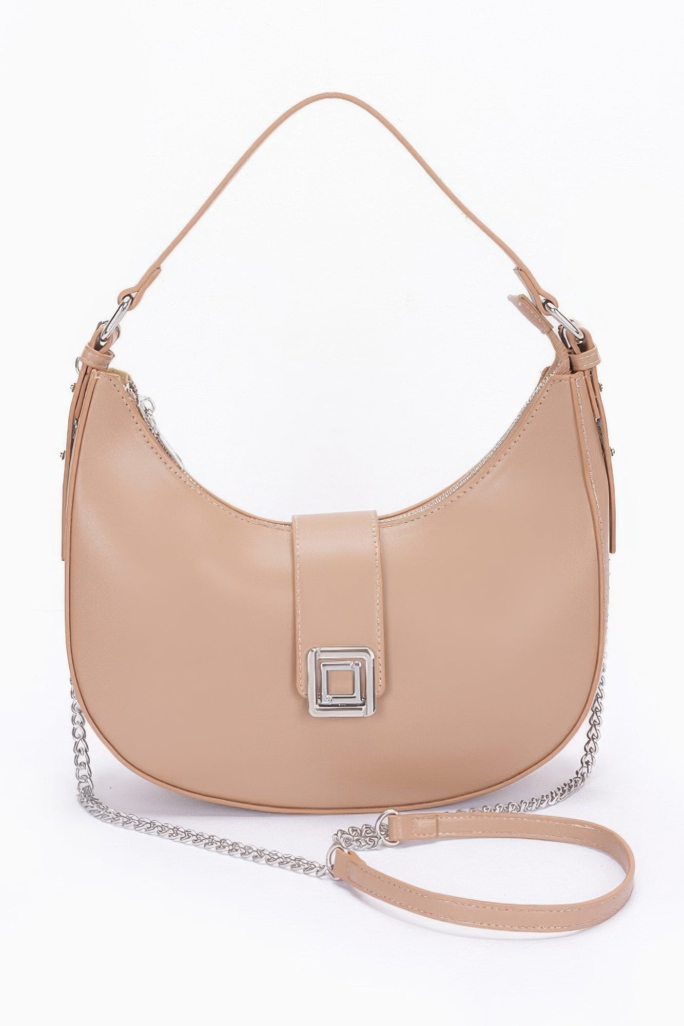 Faux Leather Hobo Bag - Pikemla