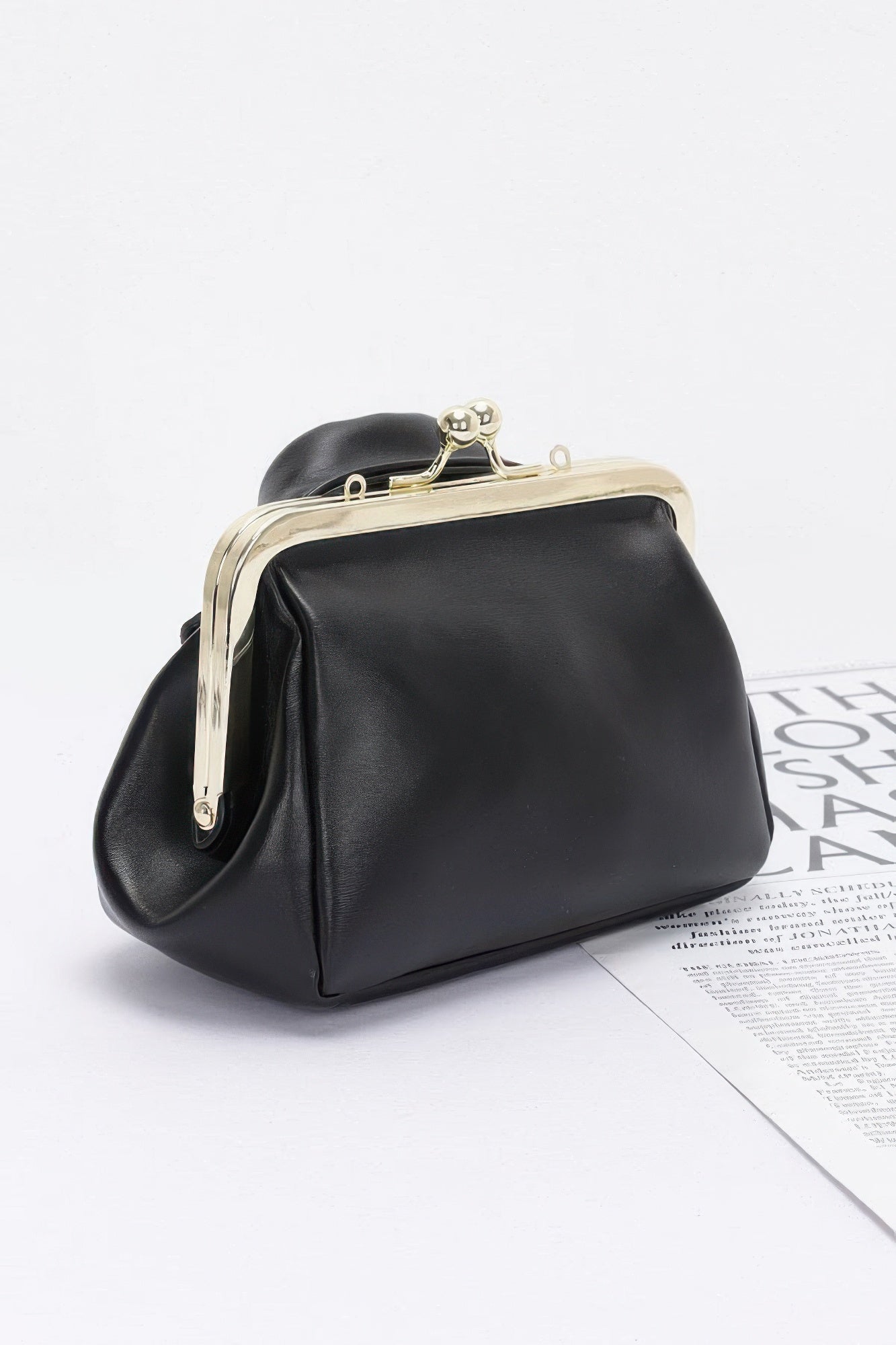 Faux Leather Jacket Style Crossbody Bag - Pikemla