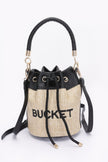 Faux Straw Bucket Bag - Pikemla