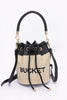 Faux Straw Bucket Bag - Pikemla
