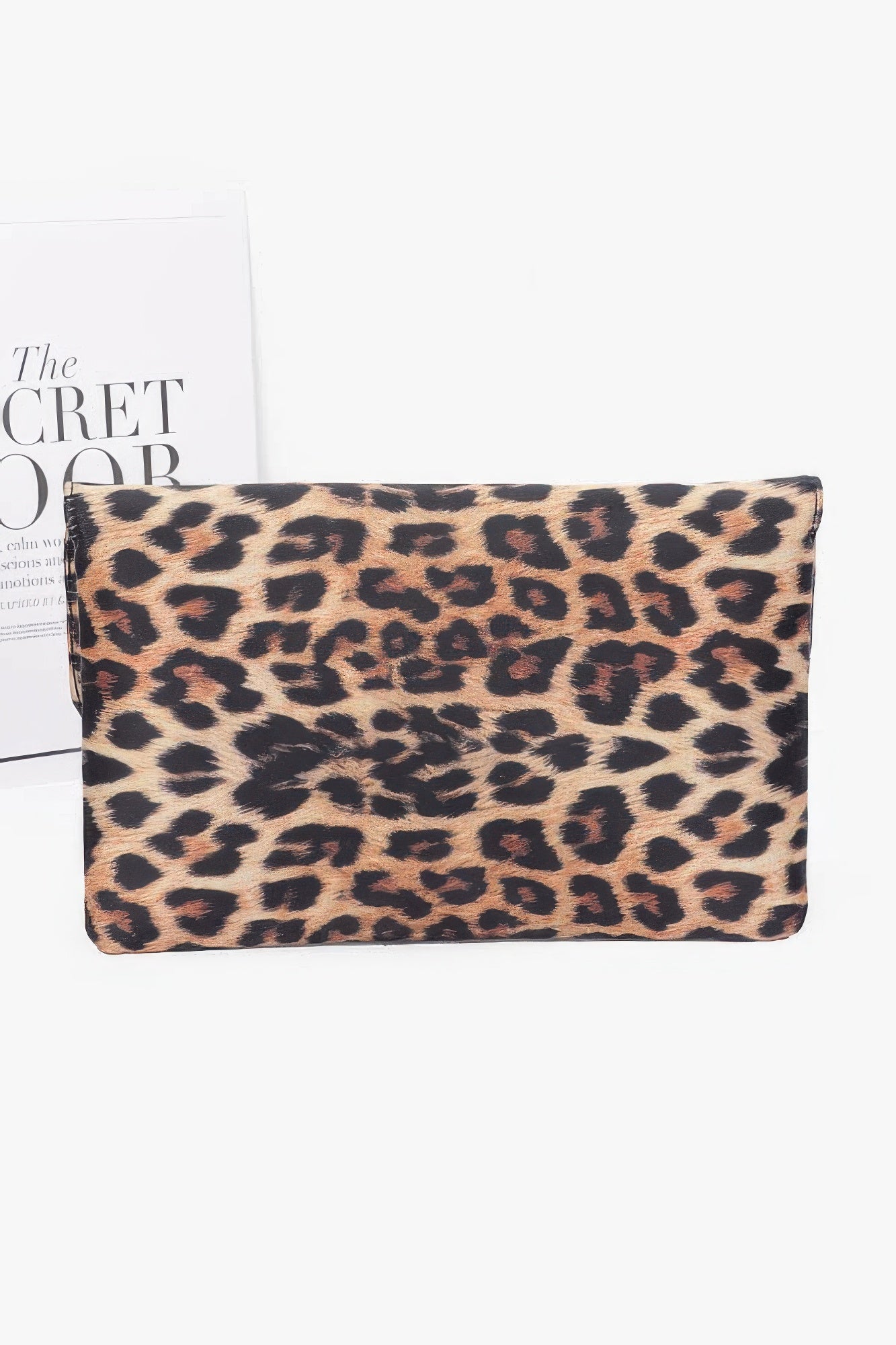 Nylon Leopard Metal Studded Clutch Bag - Pikemla