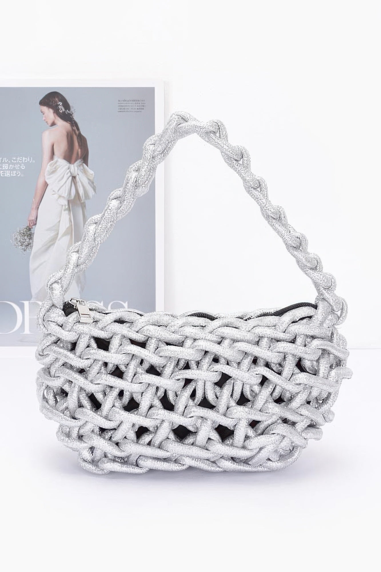 Metallic String Handmade Tote Bag - Pikemla