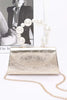 Metallic Pearl Handle Flap Bag - Pikemla