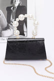 Metallic Pearl Handle Flap Bag - Pikemla