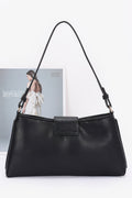 Faux Leather Eyelet Studded Shoulder Bag - Pikemla