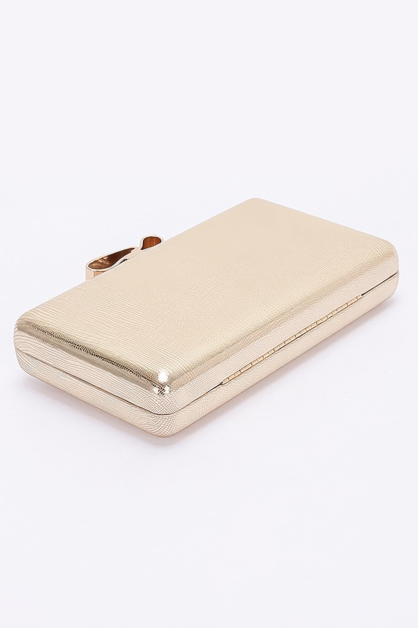 Metal Ribbon Top Case Clutch - Pikemla