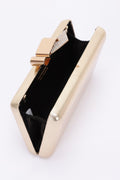 Metal Ribbon Top Case Clutch - Pikemla