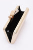 Metal Ribbon Top Case Clutch - Pikemla