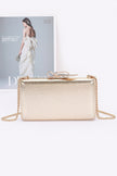 Metal Ribbon Top Case Clutch - Pikemla