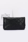 Quilted Faux Leather Pouch - Pikemla