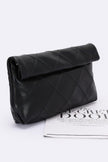 Quilted Faux Leather Pouch - Pikemla