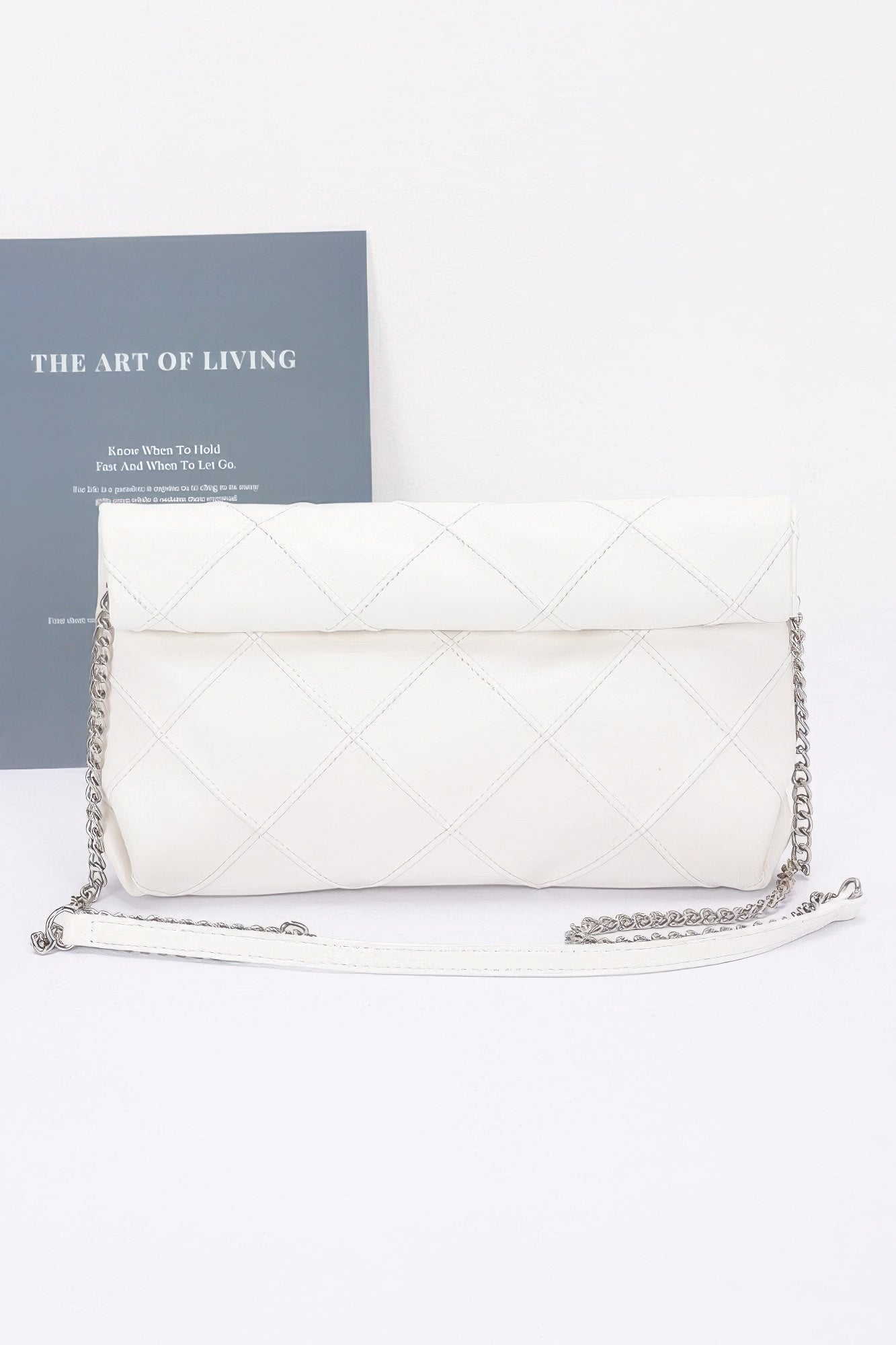 Quilted Faux Leather Pouch - Pikemla