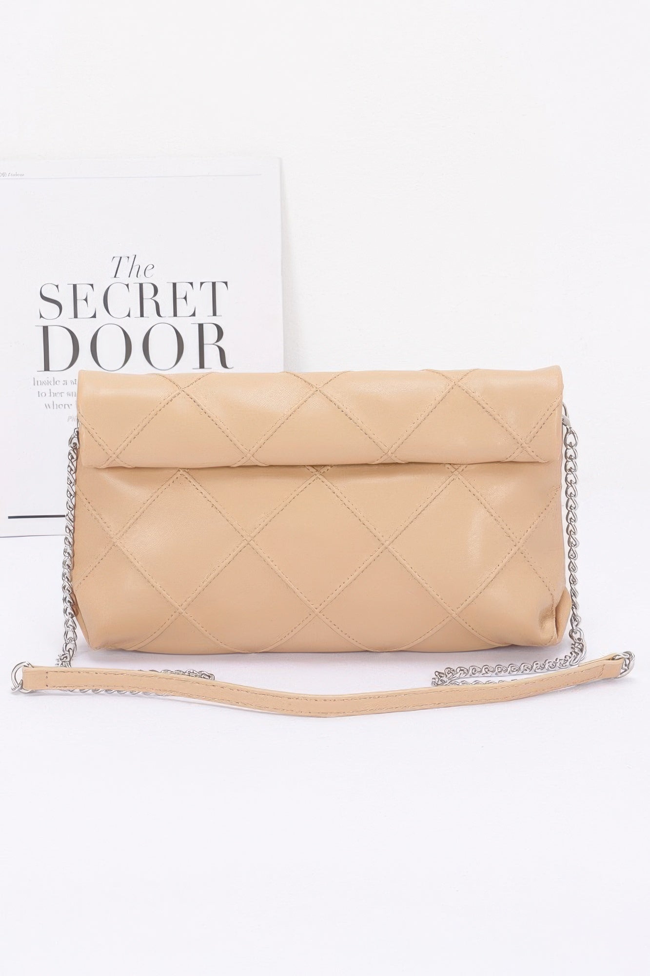 Quilted Faux Leather Pouch - Pikemla