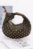 Satin Metal Studded Hobo Bag - Pikemla
