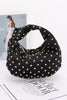 Satin Metal Studded Hobo Bag - Pikemla
