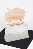 Rhinestone Ribbon Top Handle Bag - Pikemla