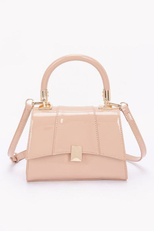 Enamel Flap Crossbody Bag - Pikemla