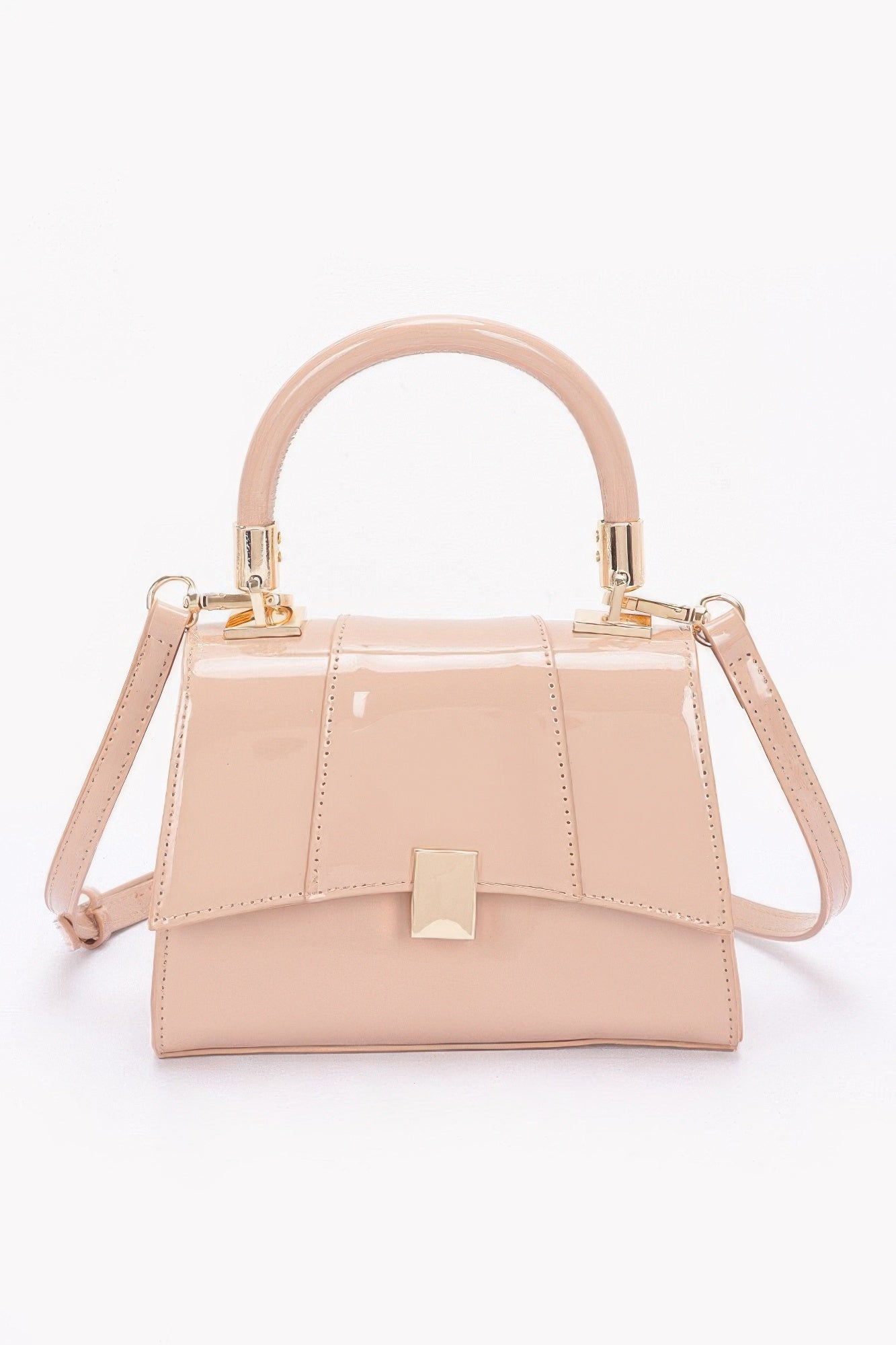 Enamel Flap Crossbody Bag - Pikemla