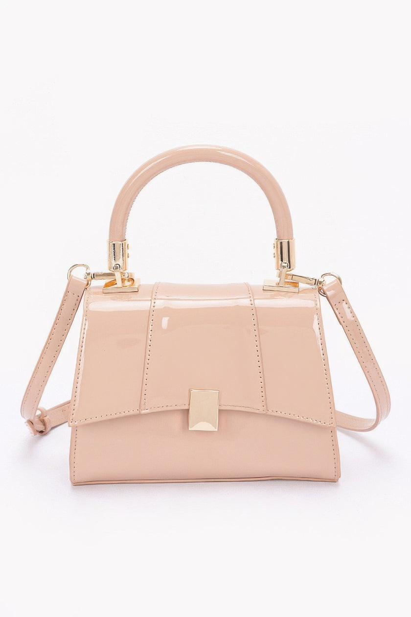 Enamel Flap Crossbody Bag - Pikemla