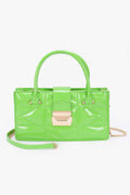 Embossed Enamel Handle Clutch - Pikemla